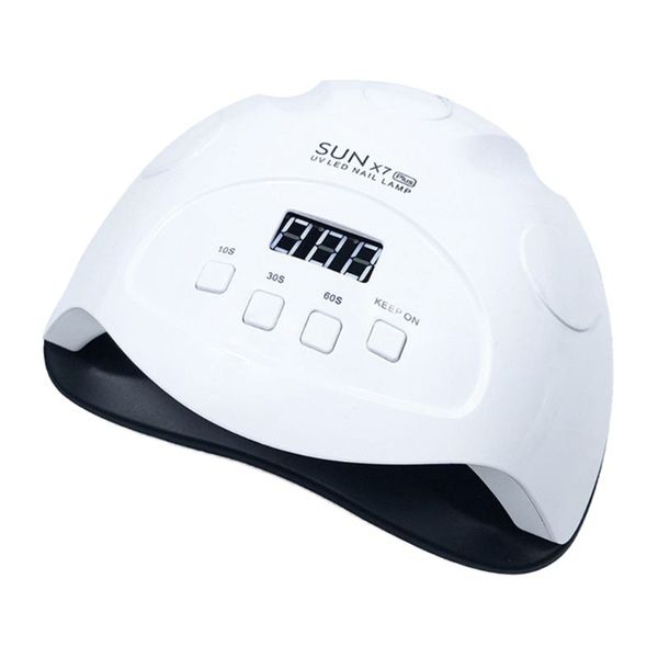 sunx7 plus 90w intelligent nail lamp portable uv led nails dryer gel polish curing light manicure pedicure machine with screen, Silver
sunx7 plus 90w intelligent nail lamp portable uv led nails dryer gel polish curing light manicure pedicure machine with screen, Silver