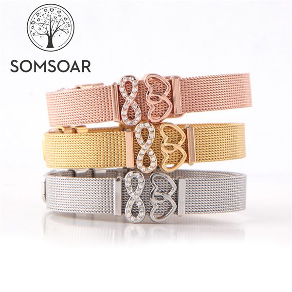 somsoar jewelry infinity love mesh bracelet & bangle set with diy charms 2pcs extra rubber s for mother's day, Golden;silver
somsoar jewelry infinity love mesh bracelet & bangle set with diy charms 2pcs extra rubber s for mother's day, Golden;silver