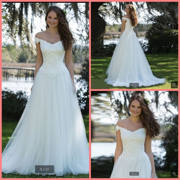 robe de mariage a line off the shoulder v neck lace appliques wedding dresses simple court train stylish wedding gowns bride dresses 2019, White
robe de mariage a line off the shoulder v neck lace appliques wedding dresses simple court train stylish wedding gowns bride dresses 2019, White
