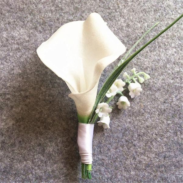 weddingbobdiy white calla lily of the valley groom boutonnieres wedding party men corsage prom pin lapel flower decoration ghfkv, Black;gray
weddingbobdiy white calla lily of the valley groom boutonnieres wedding party men corsage prom pin lapel flower decoration ghfkv, Black;gray