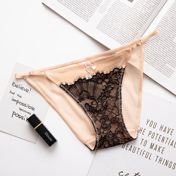 women panties lace lingerie underwear lady underpants mesh back design breathable female briefs with adjustable strap side, Black;pink
women panties lace lingerie underwear lady underpants mesh back design breathable female briefs with adjustable strap side, Black;pink