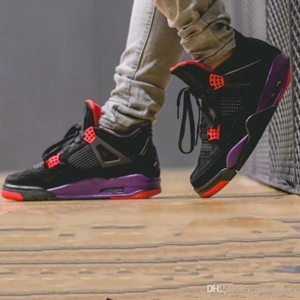 Wholesale 4s Mens Basketball Shoes NRG Raptors Black Purple New Designer Streets Look Portable Sport Sneaker With Shoebox
Wholesale 4s Mens Basketball Shoes NRG Raptors Black Purple New Designer Streets Look Portable Sport Sneaker With Shoebox