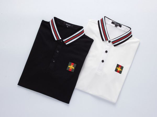 мужские дизайнерские рубашки поло сплошной цвет топы мужчины полосатый отворот поло кнопка вышивки животных высокого качества мужская одежда, White;black
мужские дизайнерские рубашки поло сплошной цвет топы мужчины полосатый отворот поло кнопка вышивки животных высокого качества мужская одежда, White;black