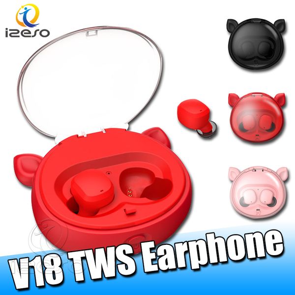 v18 bluetooth earphone cute pig design portable tws earbuds for iphone 11 pro max huawei mate 30 headsets with 500mah charging bin izeso
v18 bluetooth earphone cute pig design portable tws earbuds for iphone 11 pro max huawei mate 30 headsets with 500mah charging bin izeso