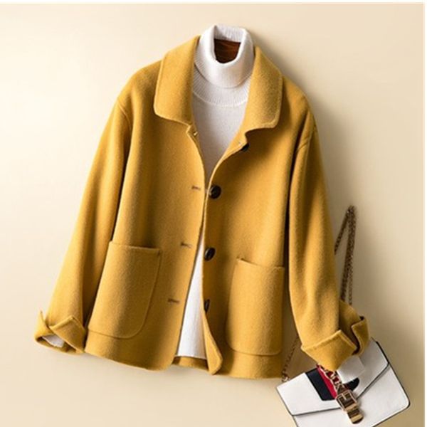 korean casual 100% wool coat elegant autumn winter women clothes 2019 female double-sided woolen coats outerwear abrigo mujer, Black
korean casual 100% wool coat elegant autumn winter women clothes 2019 female double-sided woolen coats outerwear abrigo mujer, Black