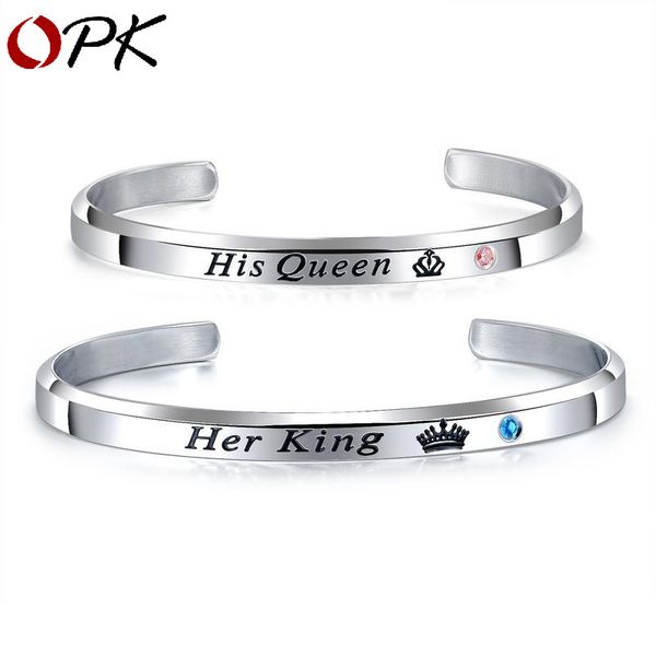 new european and american couple jewelry c titanium steel couple bracelet king queen's bracelet valentine's day gift, Black
new european and american couple jewelry c titanium steel couple bracelet king queen's bracelet valentine's day gift, Black