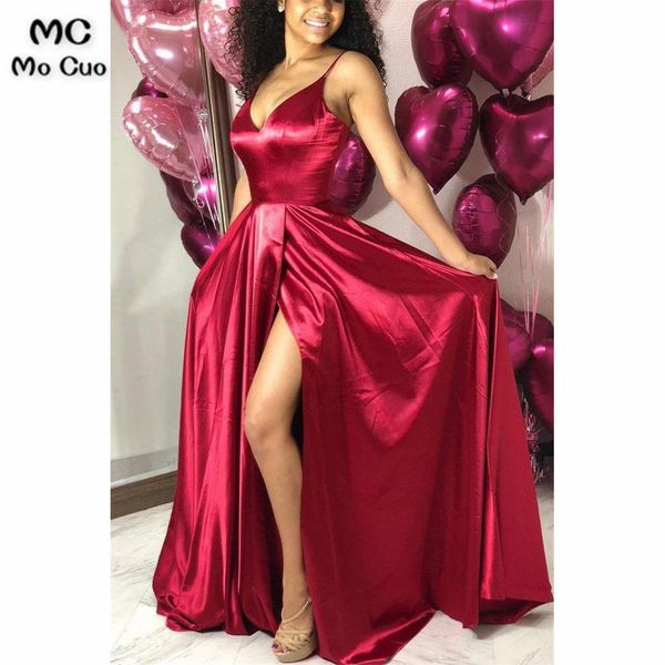 wine red evening dresses long deep v-neck spaghetti straps women's evening dress satin prom dress custom made, White;black
wine red evening dresses long deep v-neck spaghetti straps women's evening dress satin prom dress custom made, White;black