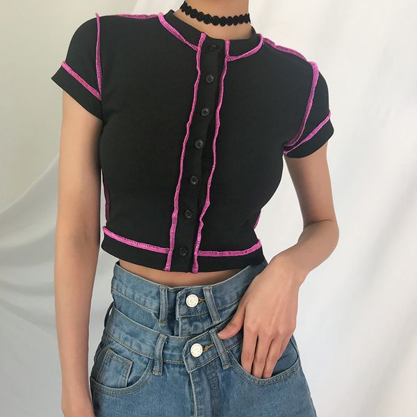 harajuku punk ladies t shirt casual short sleeve tee shirt women basic black tshirts cotton women button summer 2019 m65, White
harajuku punk ladies t shirt casual short sleeve tee shirt women basic black tshirts cotton women button summer 2019 m65, White