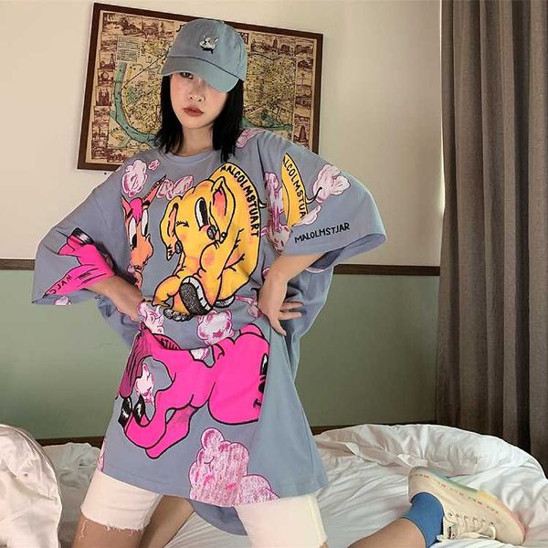 graffiti printed short sleeve t-shirt women oversize loose korean version casual lazy lower body missing t tee t-shirts, White
graffiti printed short sleeve t-shirt women oversize loose korean version casual lazy lower body missing t tee t-shirts, White