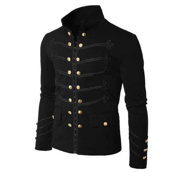 2019 autumn men's streetwear jacket coat gothic embroider button male coat uniform costume fashion party jacket outwear, Black;brown
2019 autumn men's streetwear jacket coat gothic embroider button male coat uniform costume fashion party jacket outwear, Black;brown