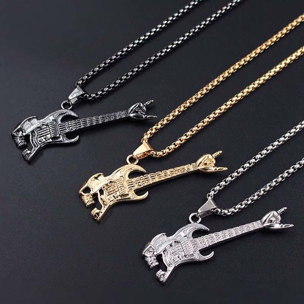 новый череп скелет электрогитара ожерелье подвеска vintage silver charm заглушкой для rocker мужчины мода colar ювелирные изделия
новый череп скелет электрогитара ожерелье подвеска vintage silver charm заглушкой для rocker мужчины мода colar ювелирные изделия
