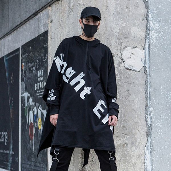 men punk rock hip hop long trench coat hooded cloak nightclub dj singer oversized long coat men gothic style cape overcoat, Tan;black
men punk rock hip hop long trench coat hooded cloak nightclub dj singer oversized long coat men gothic style cape overcoat, Tan;black