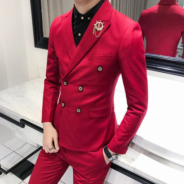 men's suits & blazers red for mens purple gentlemen clothing white tuxedo groom wedding double breasted elegant dress, White;black
men's suits & blazers red for mens purple gentlemen clothing white tuxedo groom wedding double breasted elegant dress, White;black