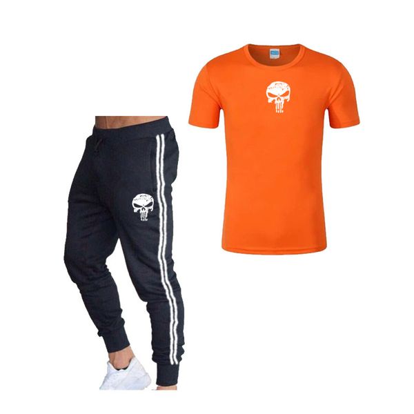 male tracksuit set punisher stripe cotton sweatpants and mesh quick dry compression t shirt 2 piece set skull print running sets, Black;blue
male tracksuit set punisher stripe cotton sweatpants and mesh quick dry compression t shirt 2 piece set skull print running sets, Black;blue