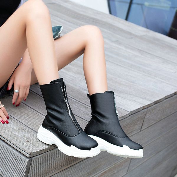 2019 women boots round toe square heels zipper winter autumn shoes ankle boots woman shoes, Black
2019 women boots round toe square heels zipper winter autumn shoes ankle boots woman shoes, Black