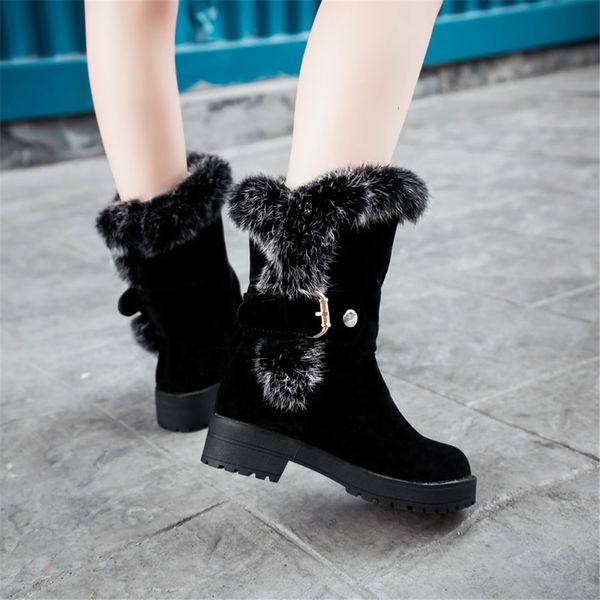 women's 2020 large size 43 russian winter warm fur snow boots female shoes woman chunky heels non-slip boots women's shoes, Black
women's 2020 large size 43 russian winter warm fur snow boots female shoes woman chunky heels non-slip boots women's shoes, Black
