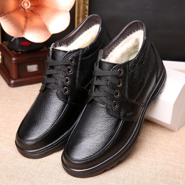 new men boots casual male boots autumn and winter first layer leather high-cotton plus fur non-slip dfv45, Black
new men boots casual male boots autumn and winter first layer leather high-cotton plus fur non-slip dfv45, Black