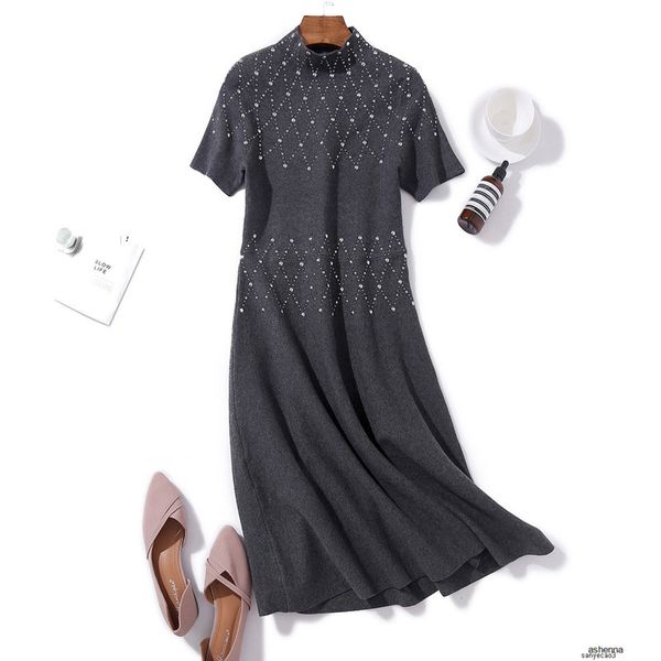 womens designer french romantic temperament niche semi-high collar heavy industry sequins knit autumn a word long dressp2thh, Black;gray
womens designer french romantic temperament niche semi-high collar heavy industry sequins knit autumn a word long dressp2thh, Black;gray