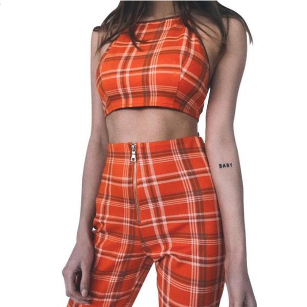 new two piece set tracksuit plaid sleeveless sweatsuits for women sets cropped survetement femme female designer, Gray
new two piece set tracksuit plaid sleeveless sweatsuits for women sets cropped survetement femme female designer, Gray