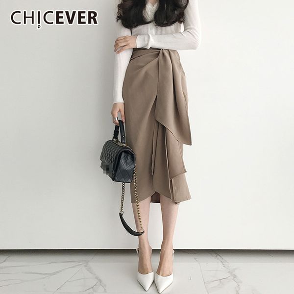 chicever 2018 осень юбки для женщин высокая талия нерегулярные подол ленты женщин midi юбка женская винтажная мода элегантная одежда, Black
chicever 2018 осень юбки для женщин высокая талия нерегулярные подол ленты женщин midi юбка женская винтажная мода элегантная одежда, Black