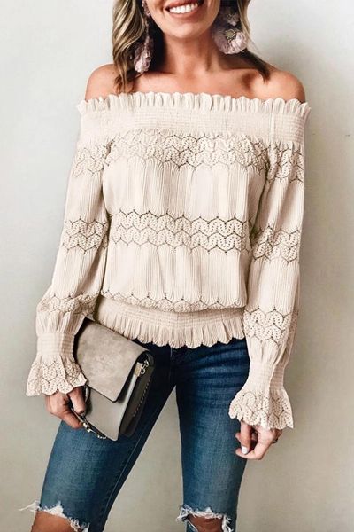 fall winter 2019 fashion blouse shrits women off shoulder lace long sleeve blouse lace sweet slash neck solid shirts, White
fall winter 2019 fashion blouse shrits women off shoulder lace long sleeve blouse lace sweet slash neck solid shirts, White