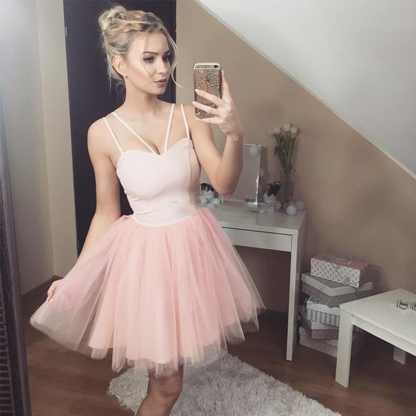cute pink tulle short homecoming dresses sweetheart spaghetti backless a line party cocktail dresses custom made, Blue;pink
cute pink tulle short homecoming dresses sweetheart spaghetti backless a line party cocktail dresses custom made, Blue;pink