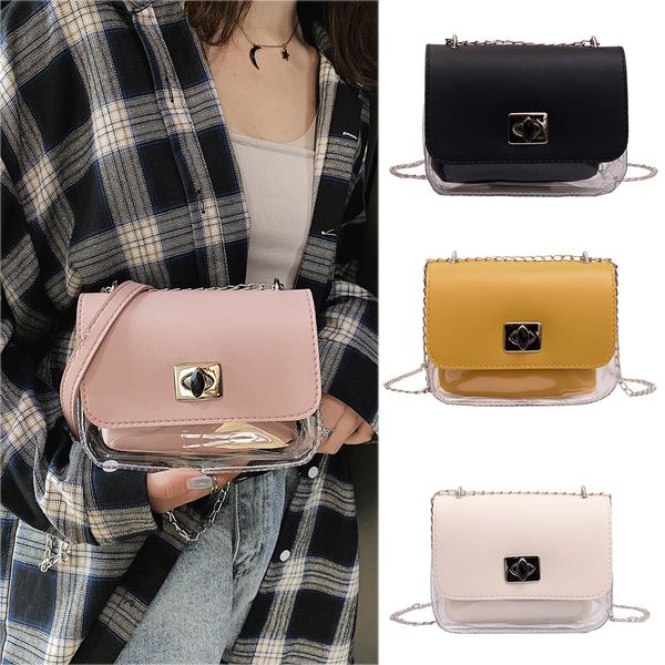 women transparent messenger bag solid color chain shoulder bag fashion small square bolsos de mujer#35
women transparent messenger bag solid color chain shoulder bag fashion small square bolsos de mujer#35