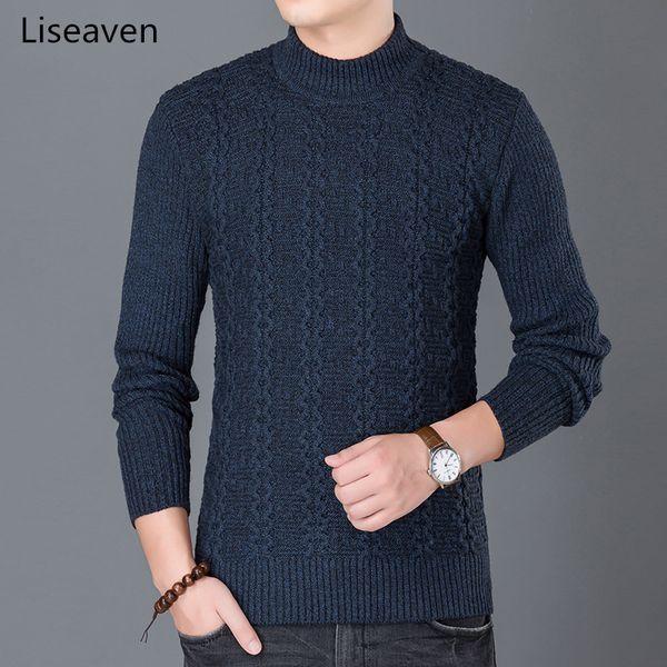liseaven mens sweaters casual pullovers male man's solid knitwear slim brand clothing sweater men, White;black
liseaven mens sweaters casual pullovers male man's solid knitwear slim brand clothing sweater men, White;black