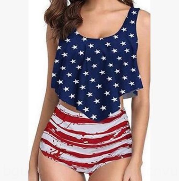 2019 women's bikini high waist split swimsuit bikini swimsuit american flag style, White;black
2019 women's bikini high waist split swimsuit bikini swimsuit american flag style, White;black