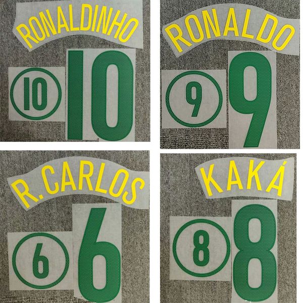 2004 nameset #9 ronaldo #10 ronaldinho #6 r.carlos #8 kaka printing iron on heat transfer patches 2006 2008 2010
2004 nameset #9 ronaldo #10 ronaldinho #6 r.carlos #8 kaka printing iron on heat transfer patches 2006 2008 2010