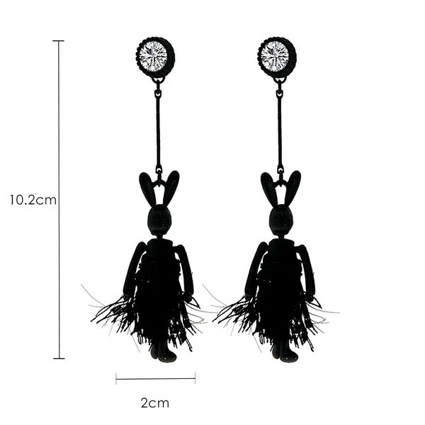 miss new personality atmosphere female hipster fashion long black rabbit pendant earrings j190628, Golden
miss new personality atmosphere female hipster fashion long black rabbit pendant earrings j190628, Golden