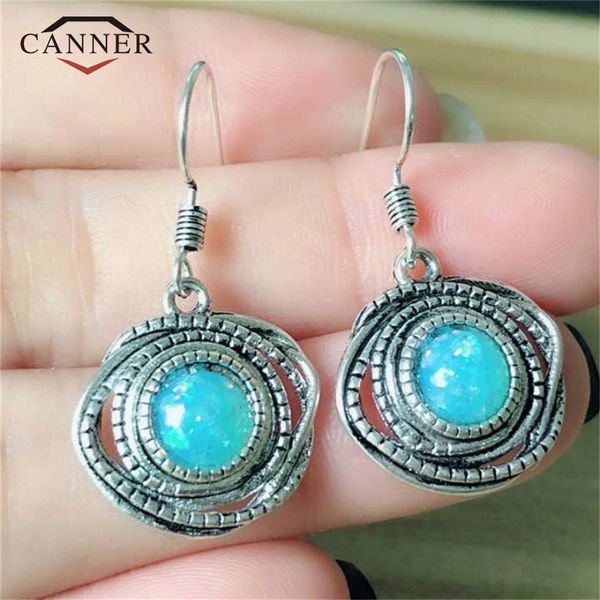 boho round blue stone retro alloy dangle drop earring for women jewelry fashion earring th, Silver
boho round blue stone retro alloy dangle drop earring for women jewelry fashion earring th, Silver