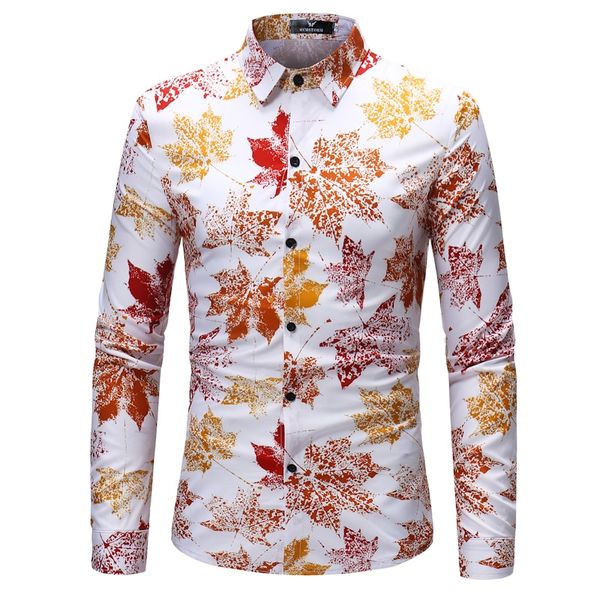 shirt men spring new floral print slim fit shirt cotton turn-down collar single breasted design shirts, White;black
shirt men spring new floral print slim fit shirt cotton turn-down collar single breasted design shirts, White;black