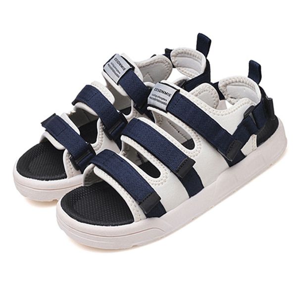 fancyqube brand mesh men's sandals breathable outdoor casual shoes fashion summer beach sandals shoes, Black