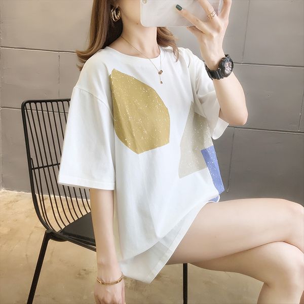 multicolor pull frame cotton short-sleeved t-shirt female 2020 casual clothing round collar student girlfriends clothes, White
multicolor pull frame cotton short-sleeved t-shirt female 2020 casual clothing round collar student girlfriends clothes, White