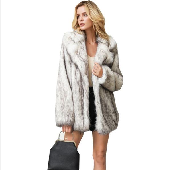 mujer chaqueta women imitation fur outwear plus size winter autumn long section turn down collar female faux fur jackets s98, Black
mujer chaqueta women imitation fur outwear plus size winter autumn long section turn down collar female faux fur jackets s98, Black
