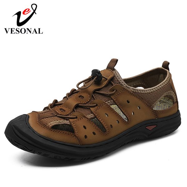 vesonal summer cow leather men's sandals outdoor shoes casual fashion comfortable male footwear hollow out sandalias, Black
vesonal summer cow leather men's sandals outdoor shoes casual fashion comfortable male footwear hollow out sandalias, Black