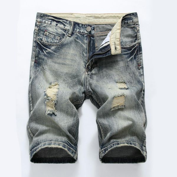 2020 summer new men's vintage denim shorts fashion casual hole short jeans male brand blue light blue dark grey t200521, Black
2020 summer new men's vintage denim shorts fashion casual hole short jeans male brand blue light blue dark grey t200521, Black