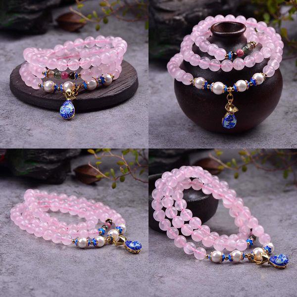 beaded jewelry natural powder powdery crystal circle multi-storey hand string roast blue purse ornaments rosary bracelet, Black
beaded jewelry natural powder powdery crystal circle multi-storey hand string roast blue purse ornaments rosary bracelet, Black