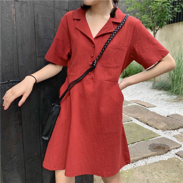 casual dresses 2021 preppy style v neck short sleeve a-line mini dress female button high waist shirt summer vintage vestidos, Black;gray
casual dresses 2021 preppy style v neck short sleeve a-line mini dress female button high waist shirt summer vintage vestidos, Black;gray