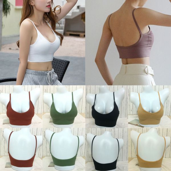 новая женская plain открыть назад vest backless strappy bralet спорт cami бюстгальтер crop top, White;black
новая женская plain открыть назад vest backless strappy bralet спорт cami бюстгальтер crop top, White;black