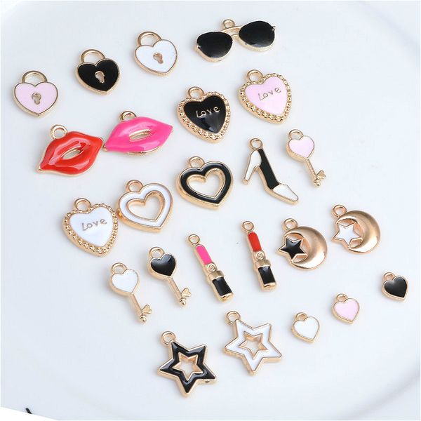 10pcs new creative sunglasses mouth high heel love lock key pendants alloy accessories, enamel star moon heart lipstick charms, Bronze;silver
10pcs new creative sunglasses mouth high heel love lock key pendants alloy accessories, enamel star moon heart lipstick charms, Bronze;silver