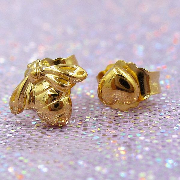 golden bee stud earrings for pandora 925 sterling silver with original box with logo ladies earrings gift, Golden;silver
golden bee stud earrings for pandora 925 sterling silver with original box with logo ladies earrings gift, Golden;silver