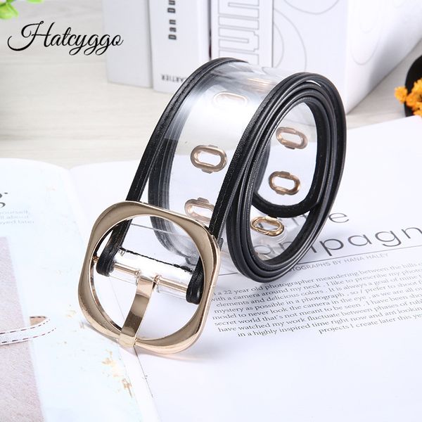 hatcyggo fashion transparent belt female gold metal square buckle adjustable pvc wide belt women chic plastic waist belts, Black;brown
hatcyggo fashion transparent belt female gold metal square buckle adjustable pvc wide belt women chic plastic waist belts, Black;brown