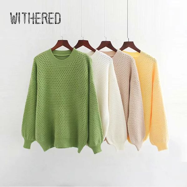 withered sweater women pull femme preppy style oversize loose lantern sleeve vintage multicolor pullovers sweaters women, White;black
withered sweater women pull femme preppy style oversize loose lantern sleeve vintage multicolor pullovers sweaters women, White;black