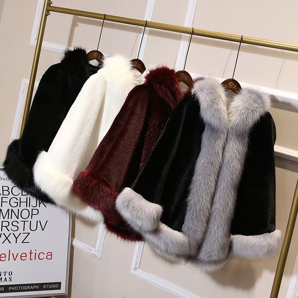 new autumn winter fashion sleeveless hoodies faux fur coat elegant thick warm fur women capes bat sleeved short ponchos m589, Black
new autumn winter fashion sleeveless hoodies faux fur coat elegant thick warm fur women capes bat sleeved short ponchos m589, Black