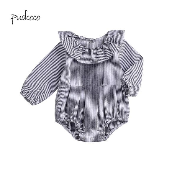 pudcoco 2019 new brand newborn baby girl stripe long sleeve one-pieces romper jumpsuit outfit, Blue
pudcoco 2019 new brand newborn baby girl stripe long sleeve one-pieces romper jumpsuit outfit, Blue