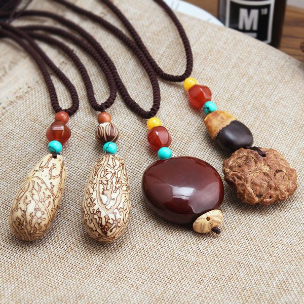 bohemia style wood bead necklace bodhi beeswax pendant men women long sweater chain, Silver
bohemia style wood bead necklace bodhi beeswax pendant men women long sweater chain, Silver