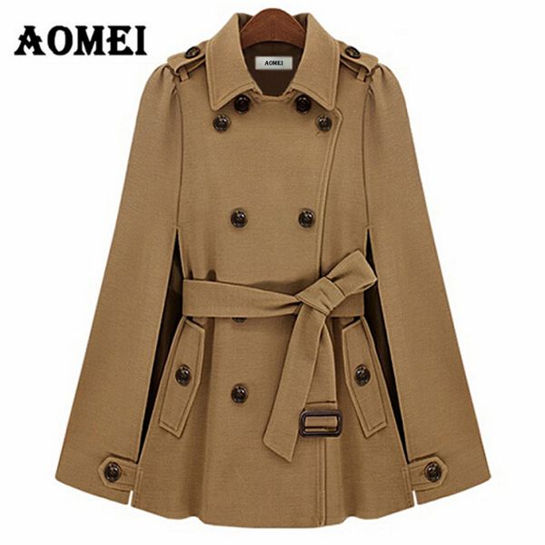 winter woman coat fashion outcoat double buttons with waist belt autumn navy blue female outerwear manteau femme fall clothing, Black
winter woman coat fashion outcoat double buttons with waist belt autumn navy blue female outerwear manteau femme fall clothing, Black