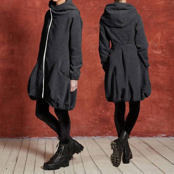plus size 2019 winter warm coats celmia fashion jackets casual loose zipper long hoodies pockets solid outwear hooded sweatshirt, Black;brown
plus size 2019 winter warm coats celmia fashion jackets casual loose zipper long hoodies pockets solid outwear hooded sweatshirt, Black;brown